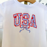American Floral USA White Boxy Tee