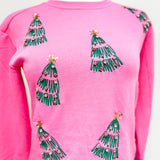 Pink Tree Sweater
