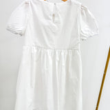 Girls Ribbon Detailed Puff Sleeve Dress