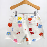 Colorful Floral Print Denim Shorts