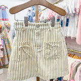Denim Darling Striped Skirt