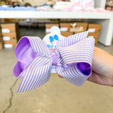 King Seersucker Bow Purple