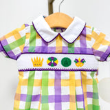 Conrad Plaid Mardi Gras Icons Bubble