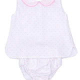 Raleigh Light Pink Swiss Dot Diaper Set
