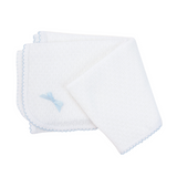 Paty Knit Swaddle Blanket - Blue - No Bows
