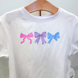 Pastel Bows White Boxy Top