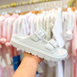 Eva Girls White Sandals