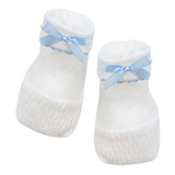 Paty Knit Booties Blue - No Bows
