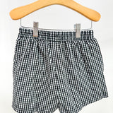 Black Gingham Seersucker Shorts
