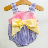 Pastel Color block Bow Bubble