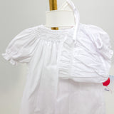 Sarah White Gown & Bloomers & Hat