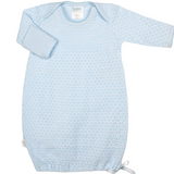 LS, Solid Stripe, Overlap Shoulder Gown (Paty)