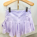Lavender Striped Mini Pleat Skort