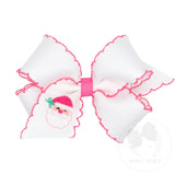 Medium White Santa Bow