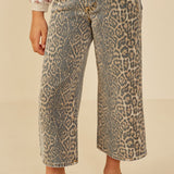 Leopard Wide Leg Denim