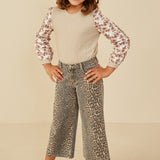 Leopard Wide Leg Denim