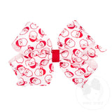 Medium White Scattered Santa Bow