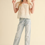 Bliss Ecru Floral Top