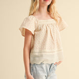 Bliss Ecru Floral Top