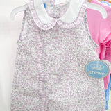 Claire Purple Floral Scallop Dress