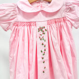 Tatiana Pink Smocked Embroidered Dress