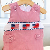Red Gingham American Flag Jon Jon