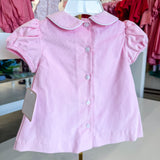 AMELIA - Pink Corduroy A- Line Dress S/S