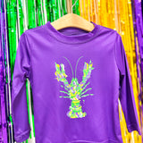 MG Watercolor Crawfish Purple LS