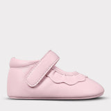 Amina Girls Hook & Loop Crib Shoe Pink