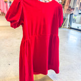 Red Velvet Bow Dress