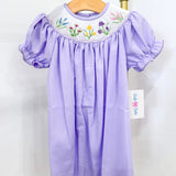 Emma Smocked Spring Floral Bishop Dress