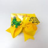 Mardi Gras Gator Yellow Bow