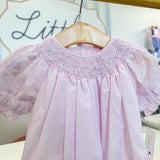 Olivia Pink Smocked Gown