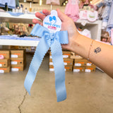 Medium Bowtie W/ Scalloped Edge Millennium Blue