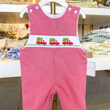 Red Gingham Christmas JonJon W/Car