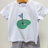 Gray Gingham Golf Tee and Shorts Set