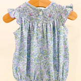 Lilac Floral Smocked Geo A/S Bubble