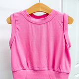 Danny Pink Rib Top