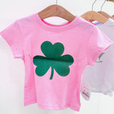 Glitter Clover Pink Boxy Top