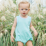Avery Bubble- Mint w/ Light Blue Gingham