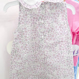 Claire Purple Floral Scallop Dress