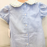 Light Blue Striped A-Line Dress