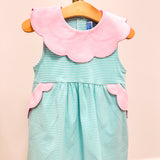 Penelope Dress - Mint Stripe/Light Pink