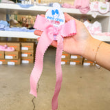 Medium Bowtie W/Scalloped Pearl Pink