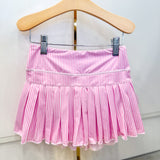 Pink Striped Mini Pleat Skort