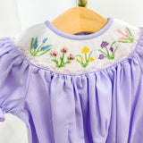 Emmie Spring Floral Smocked Bubble