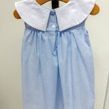 Blue Bunnies Seersucker Yoke Dress