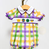 Conrad Plaid Mardi Gras Icons Bubble