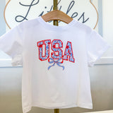 American Floral USA White Boxy Tee