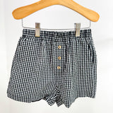 Black Gingham Seersucker Shorts